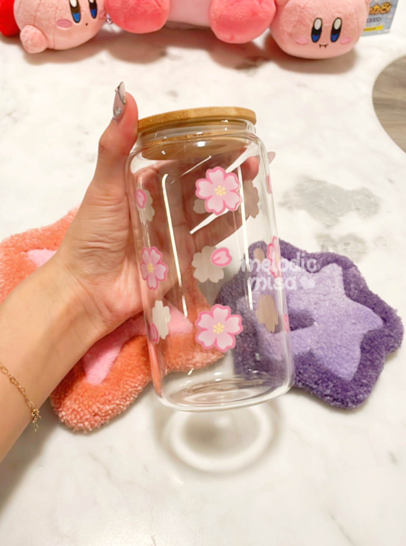 Sakura Flowers Glass Tumbler