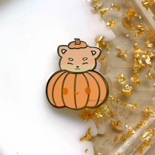 Shiba Inu Pumpkin Enamel Pin