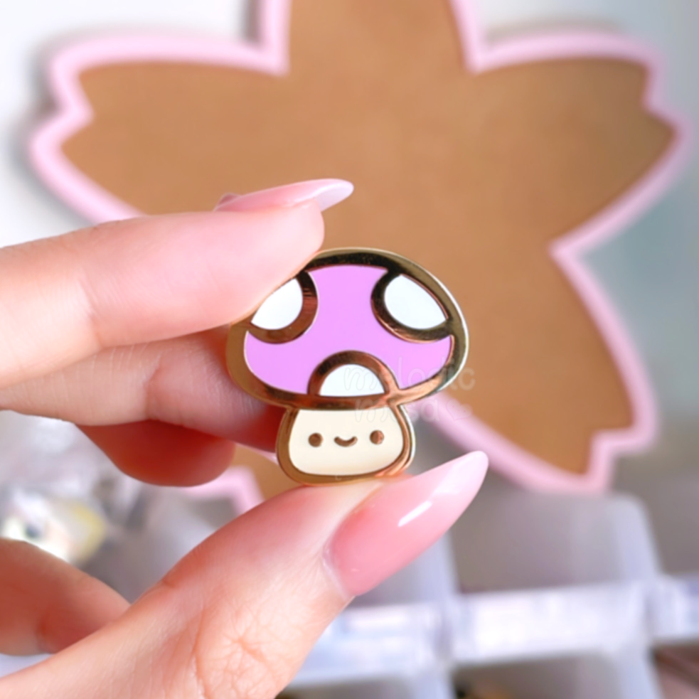 Mushroom Guy Enamel Pin