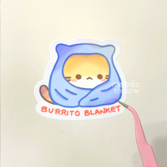 Burrito Cat Sticker