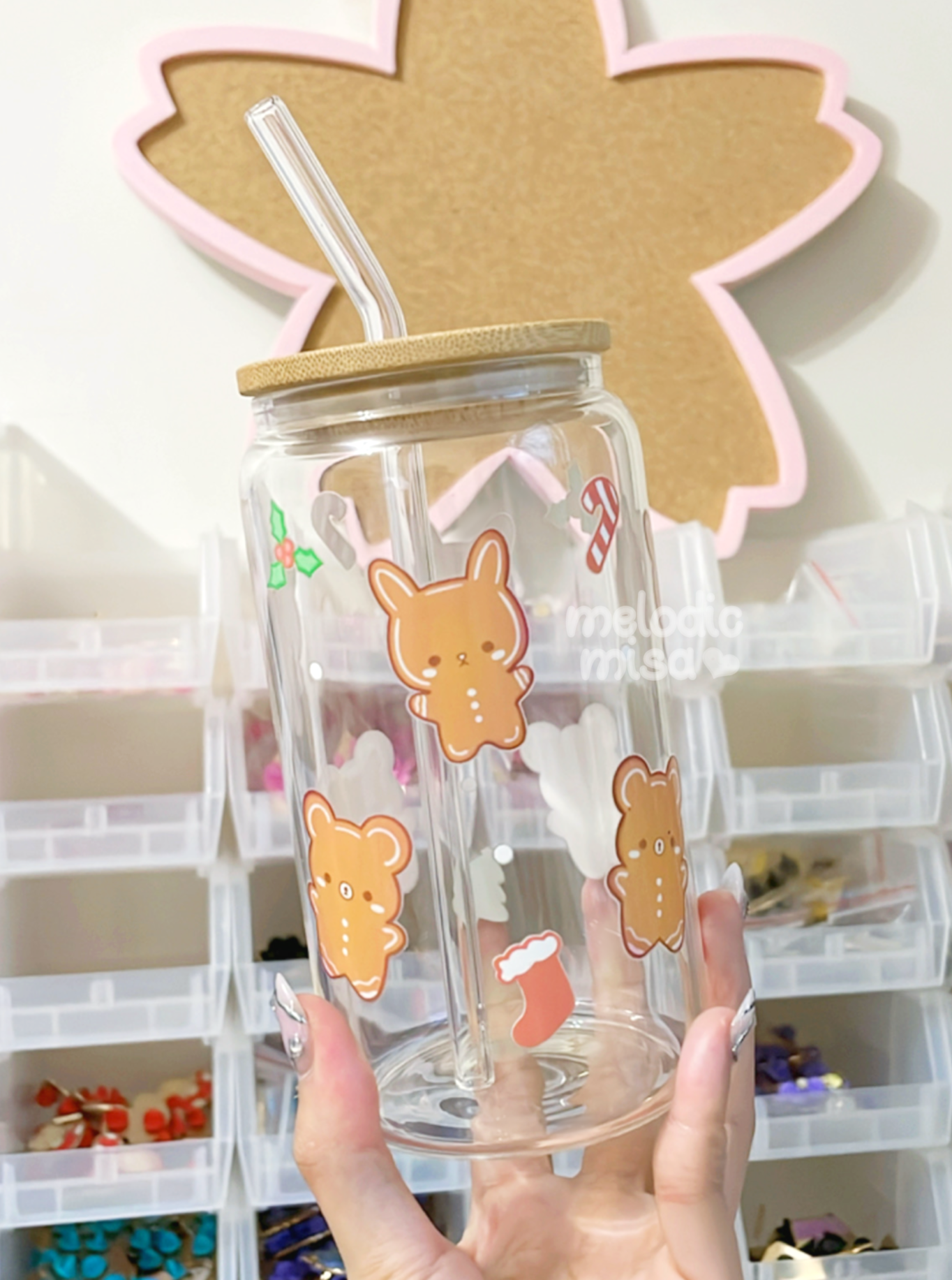 Gingerbread Glass Tumbler