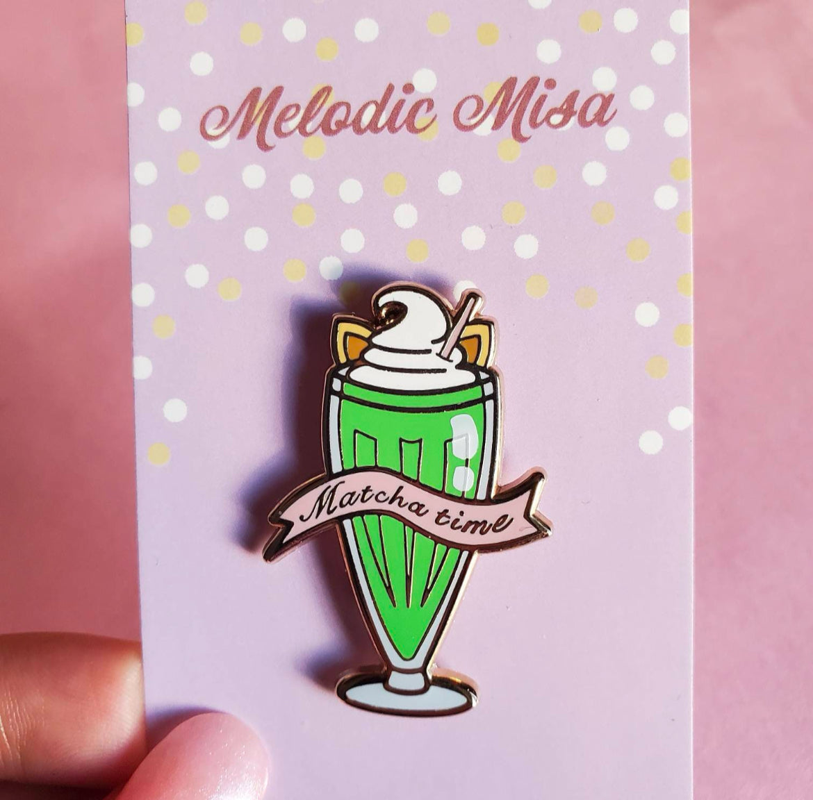 Matcha Latte Enamel Pin