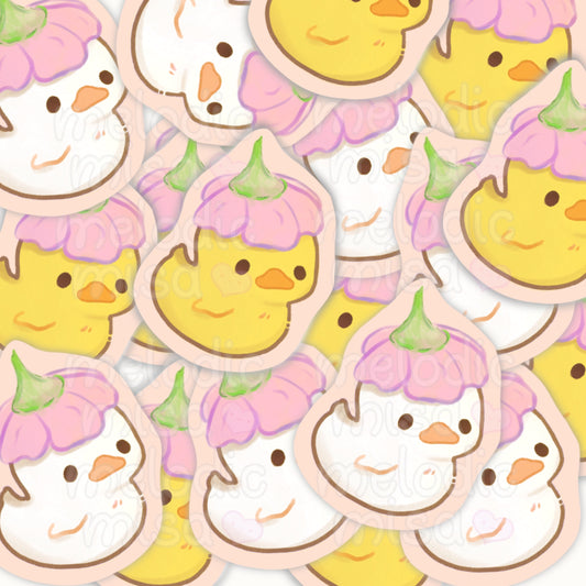 Flower Duck Sticker