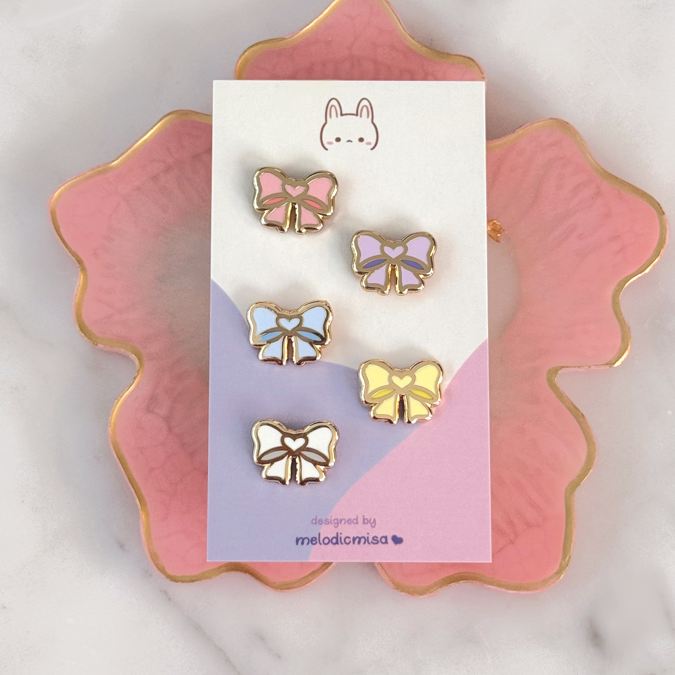 Mini Bow Ribbon Pins