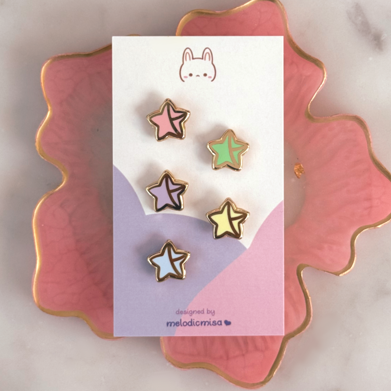 Mini Origami Star Pins