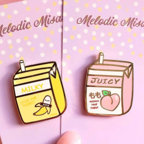 Juice Box Enamel Pin